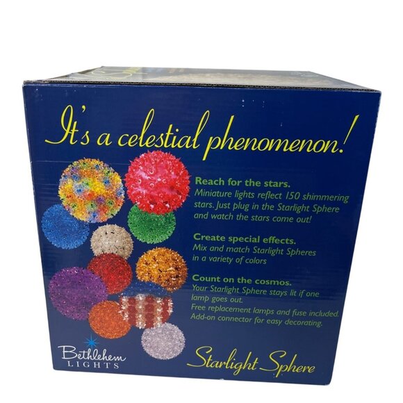 Bethlehem Lights 150 Light Constellation Silver Starlight Sphere Ball - Picture 3 of 6